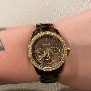 Fossil Stella Multifunction Tortoise Resin Watch